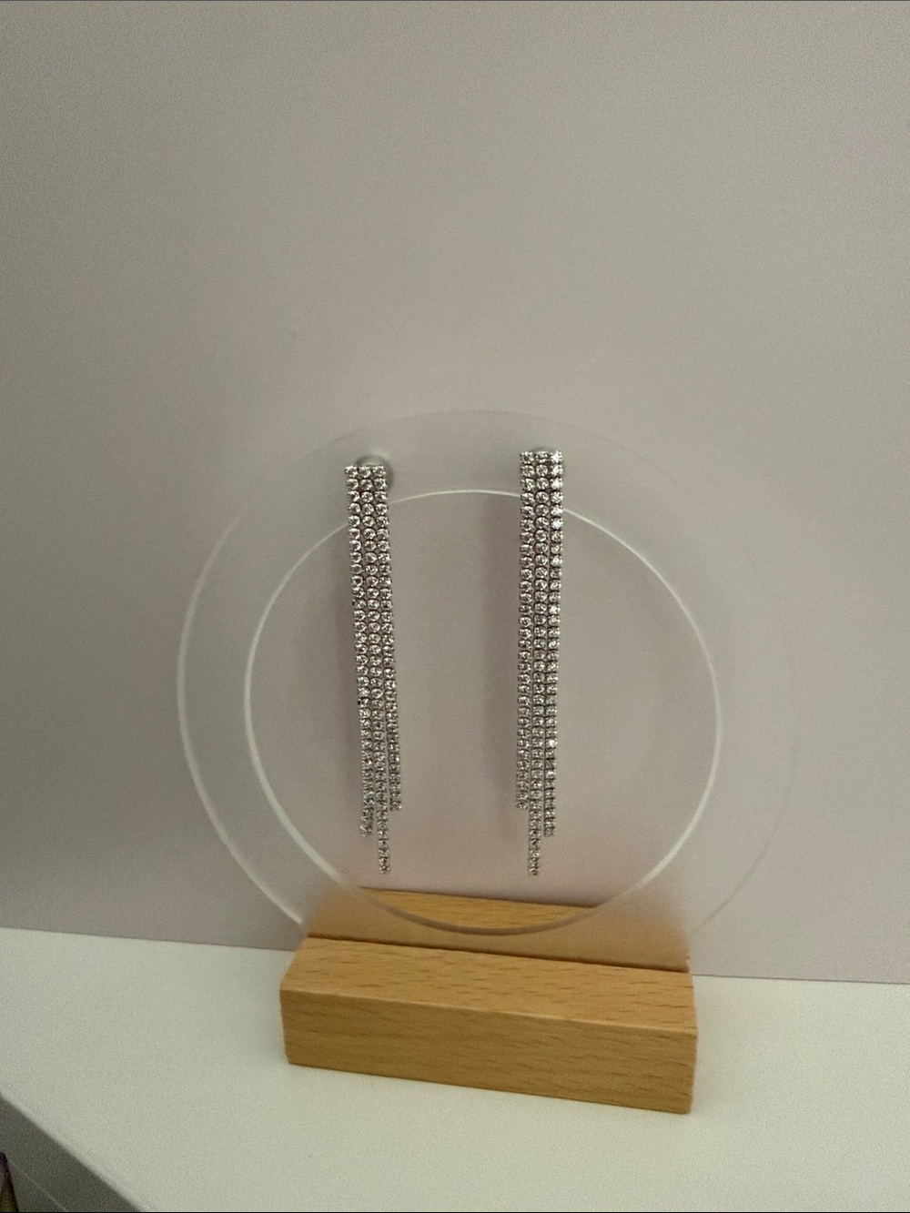 Sterling Silver Cubic zirconia Cascade Drop Earrings - Elegant Women Jewelry